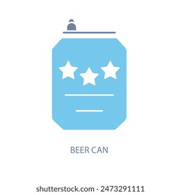 beer can concept line icon. Simple element illustration. beer can concept outline symbol design.