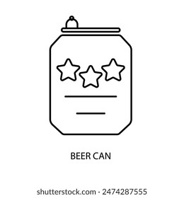 beer can concept line icon. Simple element illustration. beer can concept outline symbol design.