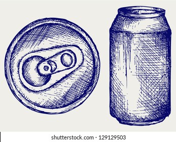 Beer can. Doodle style