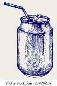 Beer can. Doodle style