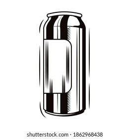 beer can drink drawn isolated icon vector illustration design