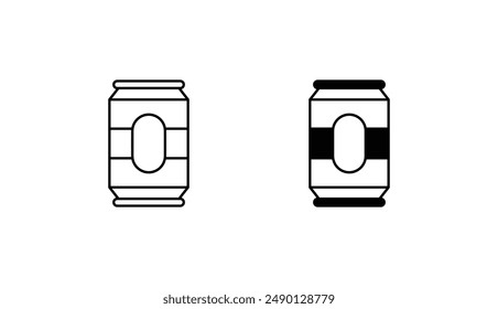 Beer Can icon design with white background stock illustration