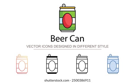 Beer Can icon design with white background stock illustration