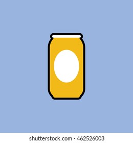 Beer can icon in flat style