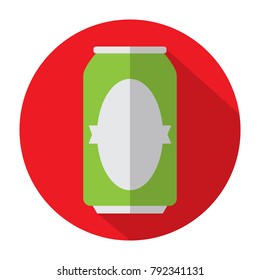 Beer can icon on a white background, Vector illustration