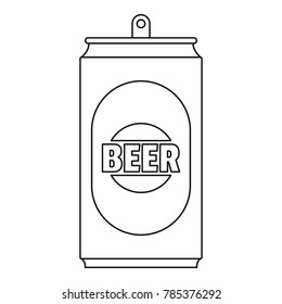 Beer can icon. Outline illustration of beer can vector icon for web