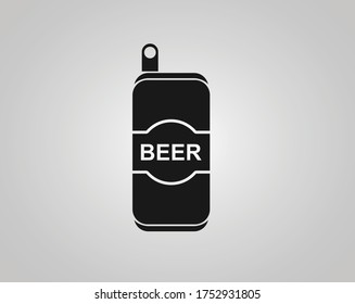Beer can icon. Pub and bar, alcohol symbol. logo. Stock - Vector illustration