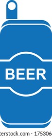 Beer can icon. Pub and bar, alcohol symbol. logo. Stock - Vector illustration