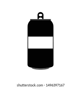 beer can icon, silhouette of beer can 