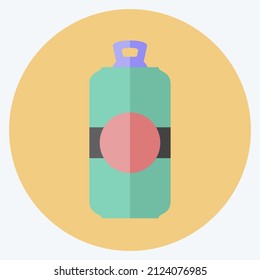 Beer Can I Icon in trendy flat style isolated on soft blue background