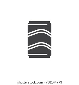 Beer can icon vector, filled flat sign, solid pictogram isolated on white. Symbol, logo illustration.