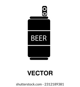 beer can icon vector illustration on white background.
