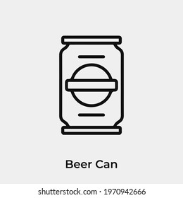 beer can icon vector. Linear style sign for mobile concept and web design. beer can symbol illustration. Pixel vector graphics - Vector.