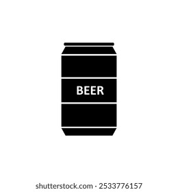 Beer can icon vector , simple flat black trendy style illustration for web and app..eps