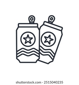 beer can icon. vector.Editable stroke.linear style sign for use web design,logo.Symbol illustration.