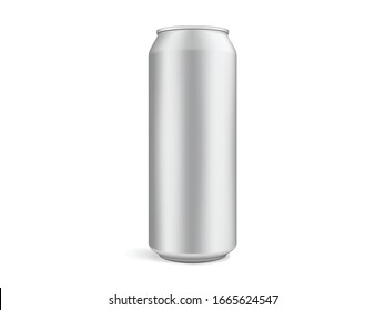 beer can isolated on white background vector mock up template