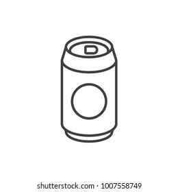 Beer can line icon.