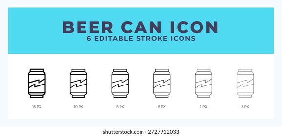 Bier kann Symbol, Vektorgrafik, in trendigem Stil ausrichten.