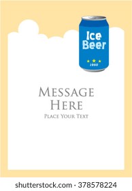beer can message card vector