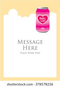 beer can message card vector