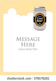 beer can message card vector