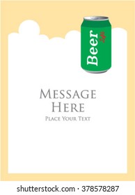 beer can message card vector
