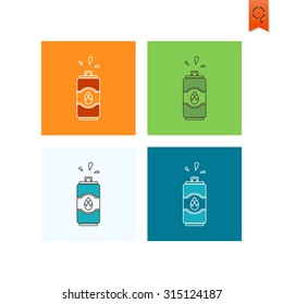 Beer Can. Oktoberfest Beer Festival. Flat design style. Vector