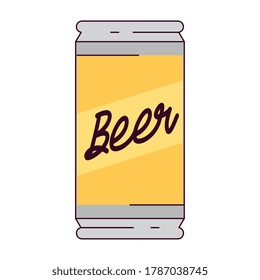 beer can on white background vector illustration design