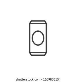 Beer can outline icon. linear style sign for mobile concept and web design. Tin can drink simple line vector icon. Symbol, logo illustration. Pixel perfect vector graphics