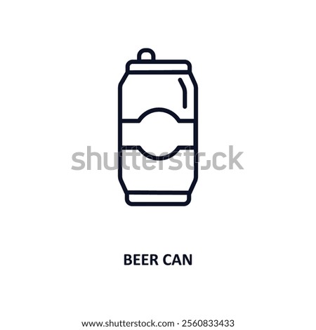 beer can outline icon.  Thin line icon from gastronomy collection. Editable vector isolated on white background