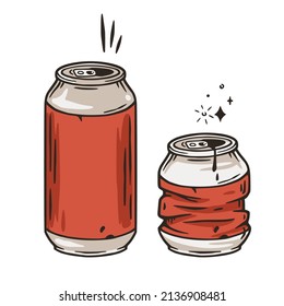 Beer can for print. Original brew design with tin of beer for bar