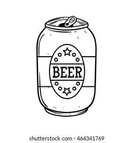 Beer Can Using Hand Drawing Style Stock Vector (Royalty Free) 464341769 ...