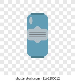 Beer can vector icon isolated on transparent background, Beer can logo concept