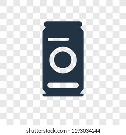 Beer can vector icon isolated on transparent background, Beer can transparency logo concept