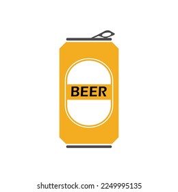  Beer Can Vector Illustration Isolated on White Background.
