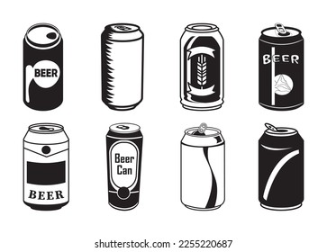 Beer can vector For Print, Beer can Clipart, Beer can vector Illustration