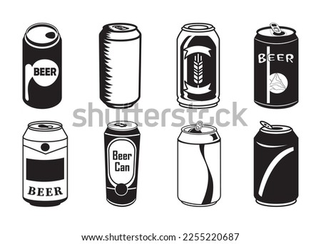 Beer can vector For Print, Beer can Clipart, Beer can vector Illustration