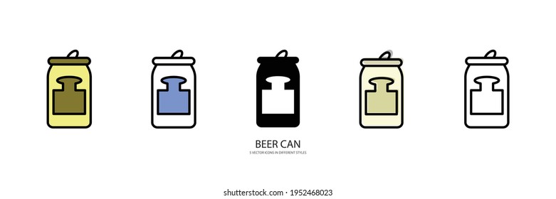 beer can vector type icon