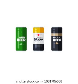 Beer Cans Vector Icons