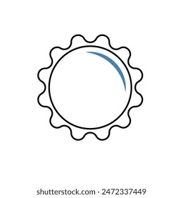 Icono de línea de concepto de tapa de cerveza. Ilustración de elemento simple. diseño de símbolo de esquema de concepto de tapa de cerveza.