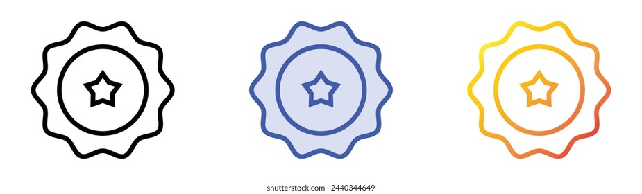 beer cap icon. Linear, Blue Fill and Gradient Style Design Isolated On White Background