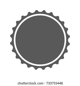 Beer cap icon. Vector simple illustration of beer cap icon isolated on white background