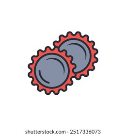 beer cap icon. vector.Editable stroke.linear style sign for use web design,logo.Symbol illustration.