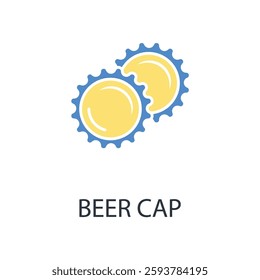beer cap icon. vector.Editable stroke.linear style sign for use web design,logo.Symbol illustration.