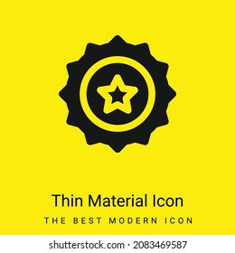 Icono de material amarillo brillante mínimo