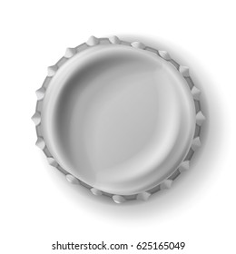 Beer Cap Vector. Curved Beer Cap. Realistic Illustration
