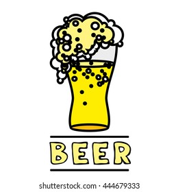 beer card. Vector Illustration