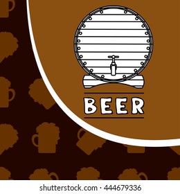 beer card. Vector Illustration