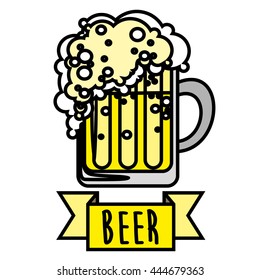 beer card. Vector Illustration