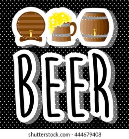 beer card. Vector Illustration